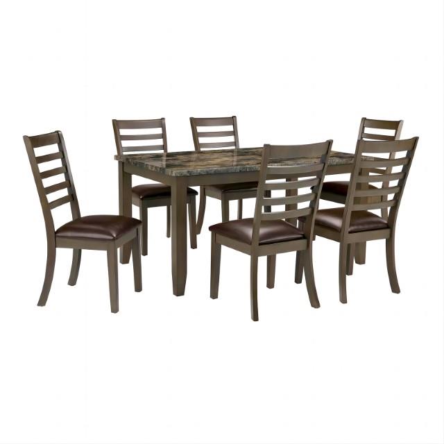  Furniture of America Adia TM3103T-7PK 7 Pc Dinning Table Set IMAGE 3