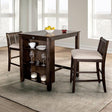  Furniture of America Lescles FM3423CH-PT-3PK 3 Pc Counter Height Set IMAGE 1