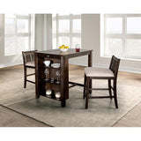  Furniture of America Lescles FM3423CH-PT-3PK 3 Pc Counter Height Set IMAGE 2
