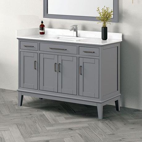  Furniture of America Soline TM-CT003WH-48+03GY Vanity Set IMAGE 1