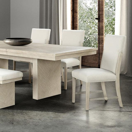  Furniture of America Hagerman FM3410NT-T-6PC-BN 6 Pc Dining Table Set with Bench IMAGE 9