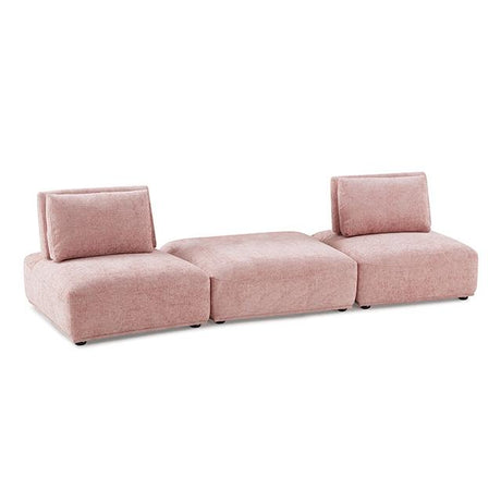  Furniture of America Stavanger FM63001PK-C 2-Seater with Square Ottoman IMAGE 1