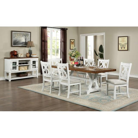  Furniture of America Auletta CM3417T-7PC 7 Pc Dining Table Set IMAGE 1