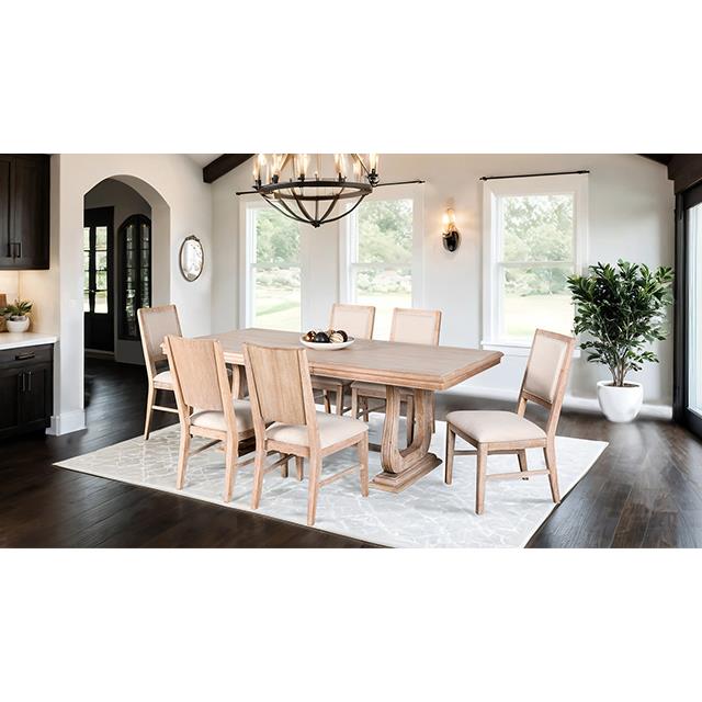  Furniture of America Orbetello FM3601NT-T-7PC 7 Pc Dining Table Set IMAGE 1