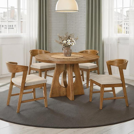  Furniture of America Ozark FM3223WN-RT-5PC 5 Pc Dining Table Set IMAGE 1