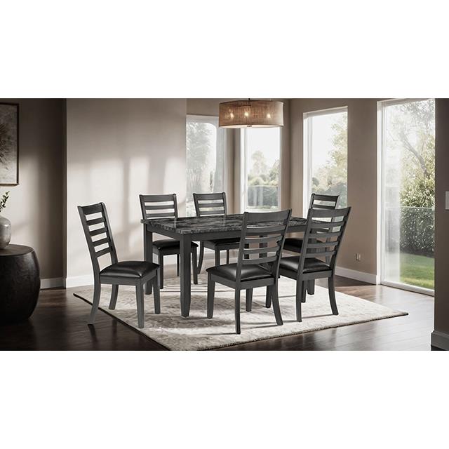  Furniture of America Adia TM3110T-7PK 7 Pc Dinning Table Set IMAGE 2