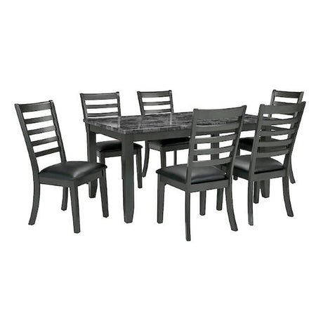  Furniture of America Adia TM3110T-7PK 7 Pc Dinning Table Set IMAGE 3