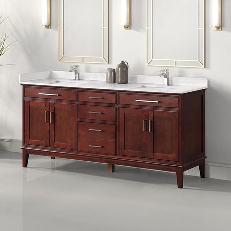  Furniture of America Almeria TM-CT005WH-72+07CH Vanity Set IMAGE 1