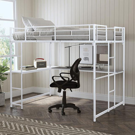  Furniture of America Cybill FM-BK905WH-F-BED Full Loft Bed IMAGE 1