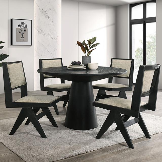  Furniture of America Tottenham FM3222BK-RT-48-TABLE 48" Round Dining Table IMAGE 1