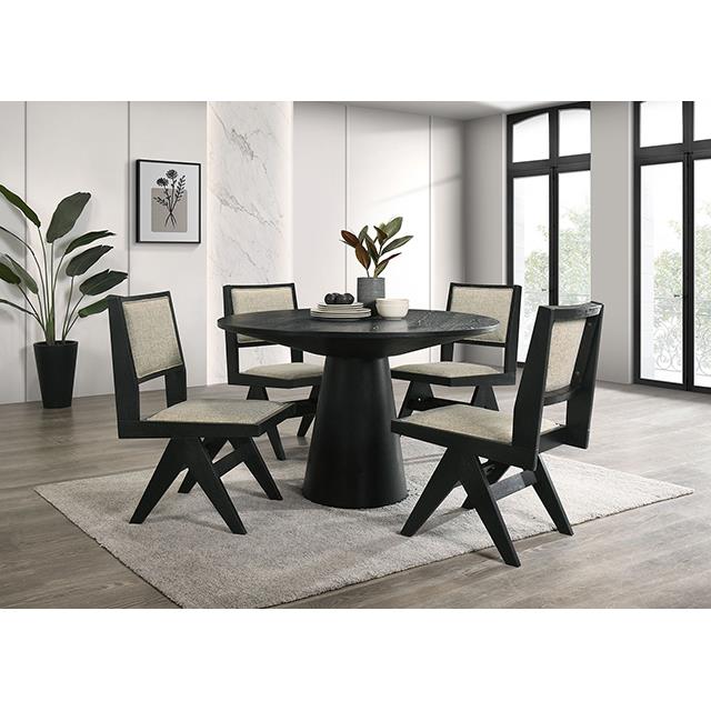  Furniture of America Tottenham FM3222BK-RT-48-TABLE 48" Round Dining Table IMAGE 2