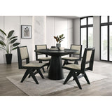  Furniture of America Tottenham FM3222BK-RT-48-TABLE 48" Round Dining Table IMAGE 2