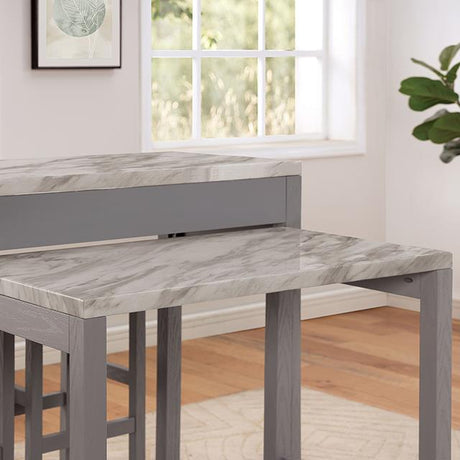  Furniture of America Whitehall FOA3544LG-PT-3PC 3 Pc Counter Height Table Set IMAGE 2
