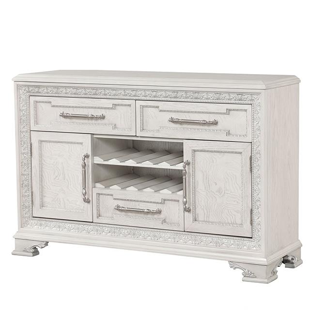  Furniture of America Stella Mia FM31000WH-SV Sideboard IMAGE 2