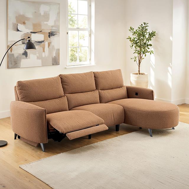  Furniture of America Galten CM9942BR-SECT-PM-R Power Sectional IMAGE 1