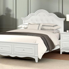  Furniture of America Naucalpan FM7456WH-Q-BED Queen Storage Bed IMAGE 1