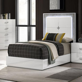  Furniture of America Stoholm FM72000WH-T-BED Twin Bed IMAGE 1