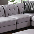  Furniture of America Jolanda CM6158GY-CHL Left Armless Chair IMAGE 1