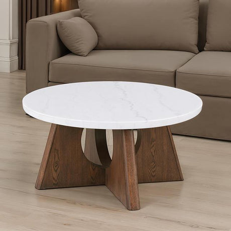  Furniture of America Lemvig FM47016WN-CR Coffee Table IMAGE 1