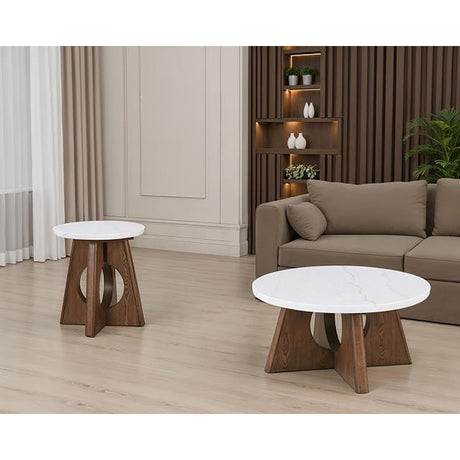  Furniture of America Lemvig FM47016WN-CR Coffee Table IMAGE 2