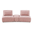  Furniture of America Stavanger FM63001PK-D Curved 2-Seater with Ottoman IMAGE 1