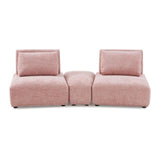  Furniture of America Stavanger FM63001PK-D Curved 2-Seater with Ottoman IMAGE 1