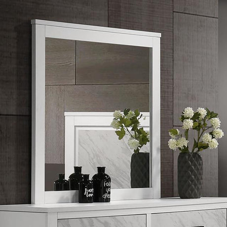  Furniture of America Darlene FM72018WH-M Mirror IMAGE 1