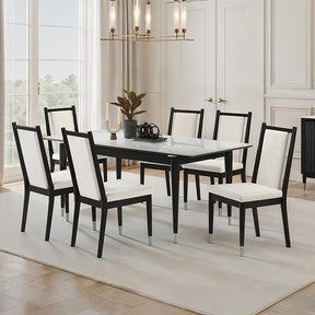  Furniture of America Maidstone FM32001BK-T-7PC 7 Pc Dining Table Set IMAGE 1