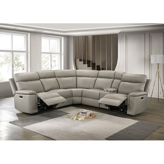  Furniture of America Oliverus FM69009TP-SECT-PM Power Sectional IMAGE 2