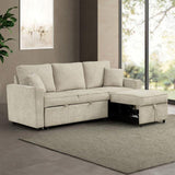  Furniture of America Kendal FM6965BG-SF-PK Sleeper Sofa Sectional IMAGE 3