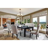  Furniture of America Sania CM3324BK-T-84-6PC 6 Pc Dining Table Set with Bench IMAGE 1