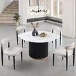  Furniture of America Borden FM37019BK-RT-5PC18BK 7 Pc Dining Table Set IMAGE 1