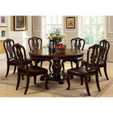  Furniture of America Bellagio CM3319RT-7PC-FABRIC 7 Pc Dining Table Set IMAGE 1