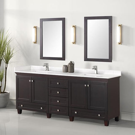  Furniture of America Oliva TM-CT006WH-80+11ES+M Vanity Set with Mirror IMAGE 1