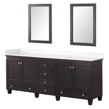  Furniture of America Oliva TM-CT006WH-80+11ES+M Vanity Set with Mirror IMAGE 2