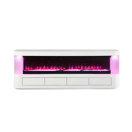  Furniture of America Luken FM-AC8010WH-TV 71" TV Stand with Electric Fire Place IMAGE 10