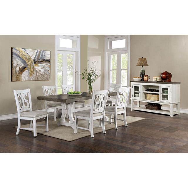  Furniture of America Auletta CM3417GY-T-7PC 7 Pc Dining Table Set IMAGE 1