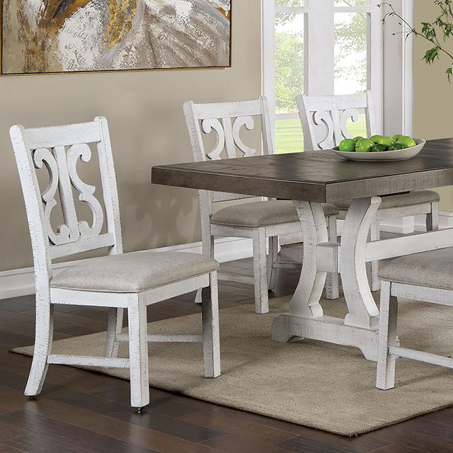  Furniture of America Auletta CM3417GY-T-7PC 7 Pc Dining Table Set IMAGE 5