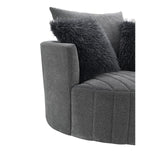  Furniture of America Hoople FM-AC6001DG-SW Channel Tufted Swivel Chair IMAGE 8