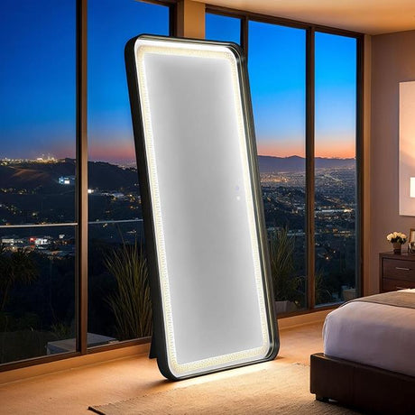  Furniture of America Imogen FM-AC8014BK-M Floor Mirror IMAGE 1