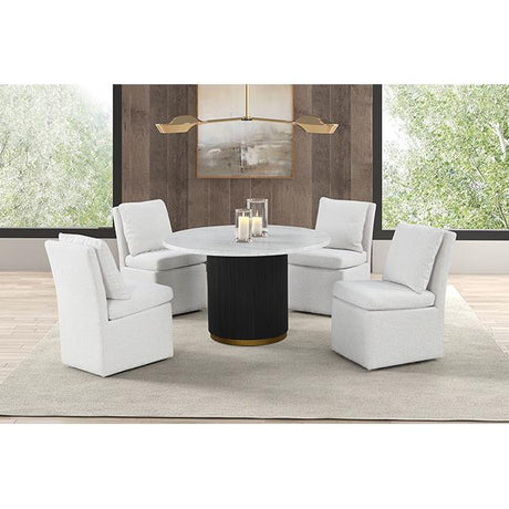  Furniture of America Varde FM3431WH-RT-5PC-01WH 5 Pc Dining Table Set IMAGE 1