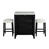  Furniture of America Chalcedony SL3401BK-PT-3PK 3 Pc Dining Table Set IMAGE 2
