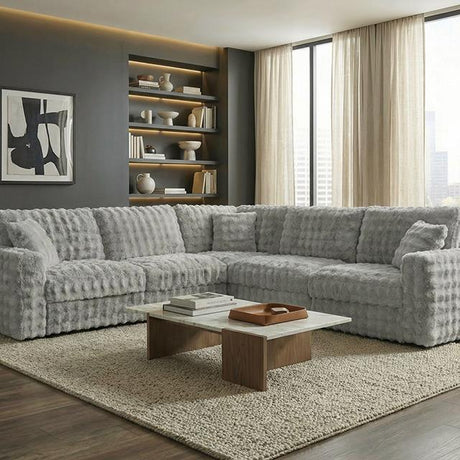  Furniture of America Mckenna FM67011SV-SECT Modular Sectional IMAGE 1