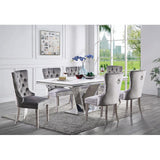  Furniture of America Valdevers CM3294T-7PC-AC261NV 7 Pc Dining Table Set IMAGE 1