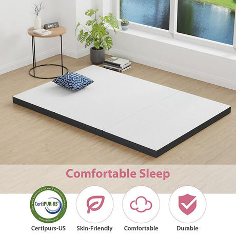  Furniture of America Hollyhock DM1004-F 4" Full Tri-Fold Memory Foam Topper IMAGE 3