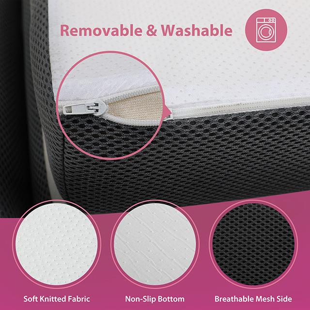  Furniture of America Hollyhock DM1004-F 4" Full Tri-Fold Memory Foam Topper IMAGE 7