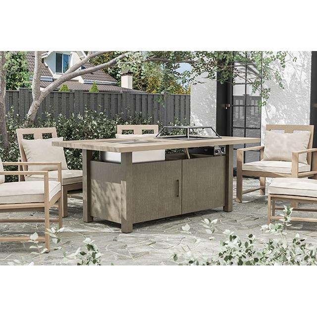  Furniture of America Bordeaux GM-2017-PK Dining Table with Fire Pit & Cooler IMAGE 2
