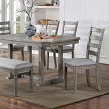  Furniture of America Laquila CM3542GY-T-6PC-BN 6 Pc Dining Table Set with Bench IMAGE 5