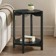  Furniture of America Hyde SL4200BK-E Round End Table IMAGE 1