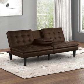  Furniture of America Eidsberg FM2908BR Futon Sofa Bed IMAGE 1
